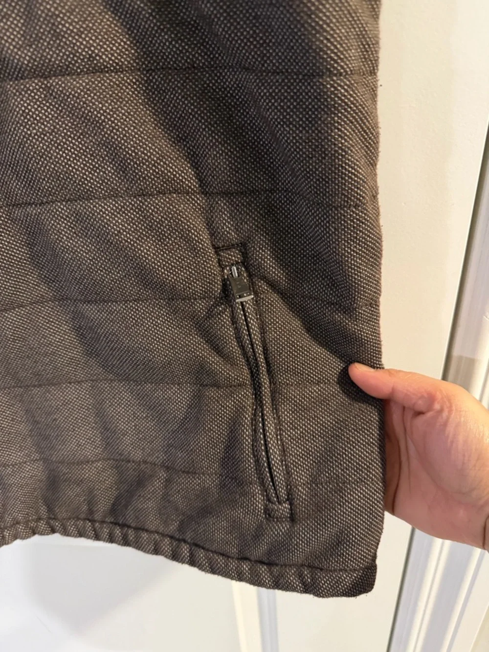 Polo by Ralph Lauren Quilted Brown Zip-Front Vest - #44 - Picture 5 of 7